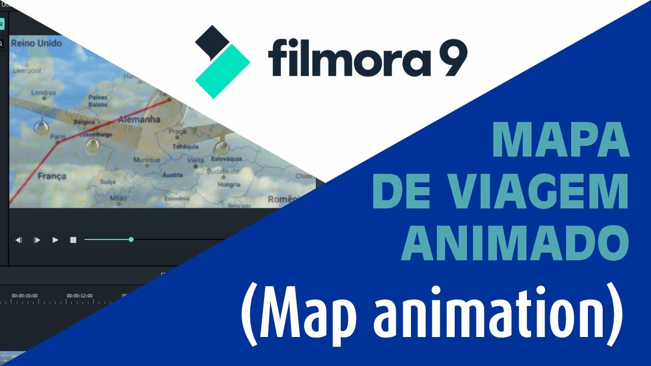 Tutorial Filmora 9 - Mapa de Viagem Animado (Map animation)
