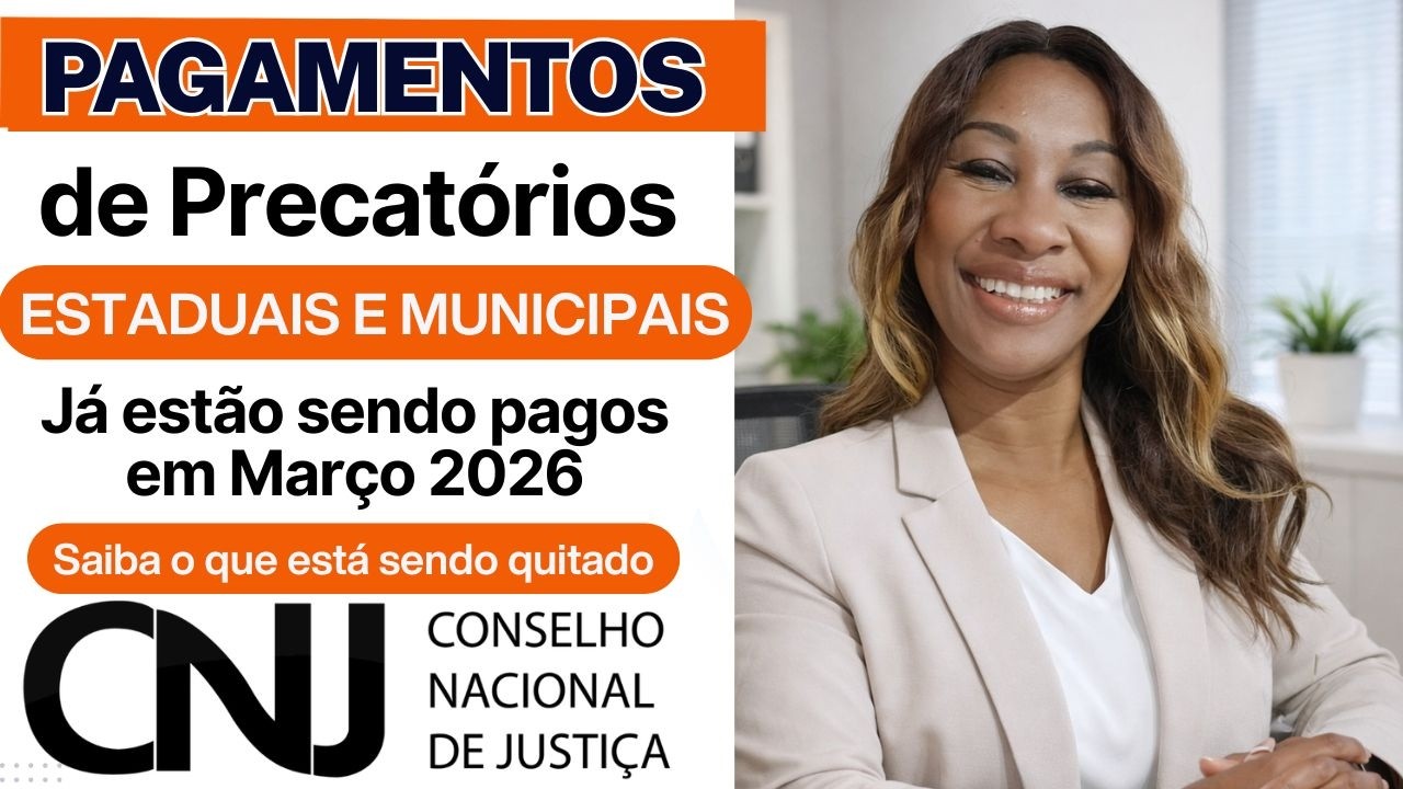 Precatórios Estaduais e Municipais Rodada de Pagamentos 2026 está sendo quitada. Saiba mais