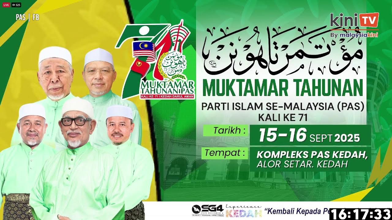 LIVE : MUKTAMAR TAHUNAN PAS PUSAT KALI KE-17