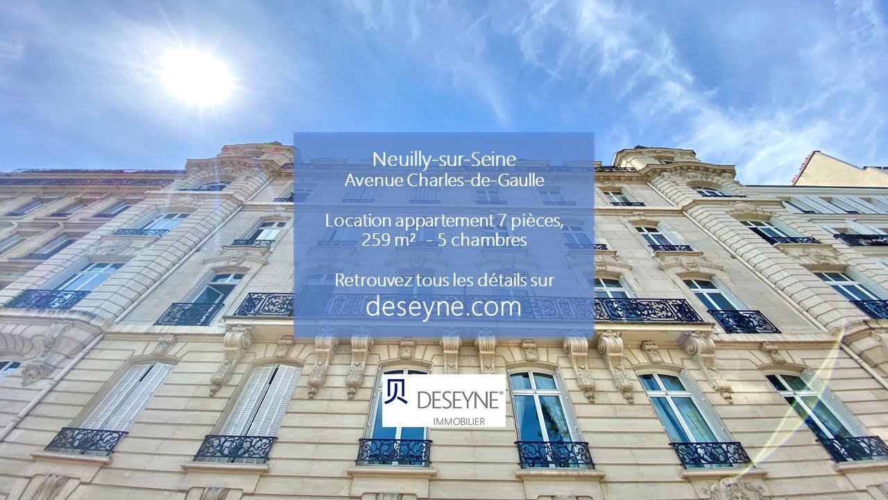 Location appartement à Neuilly-sur-Seine, 7 pièces, 5 Chambres