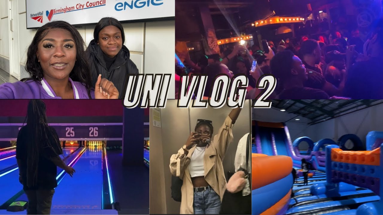 UNI Vlog 2 | 1st year * | Inflatanation Birmingham | Freshers | Bowling