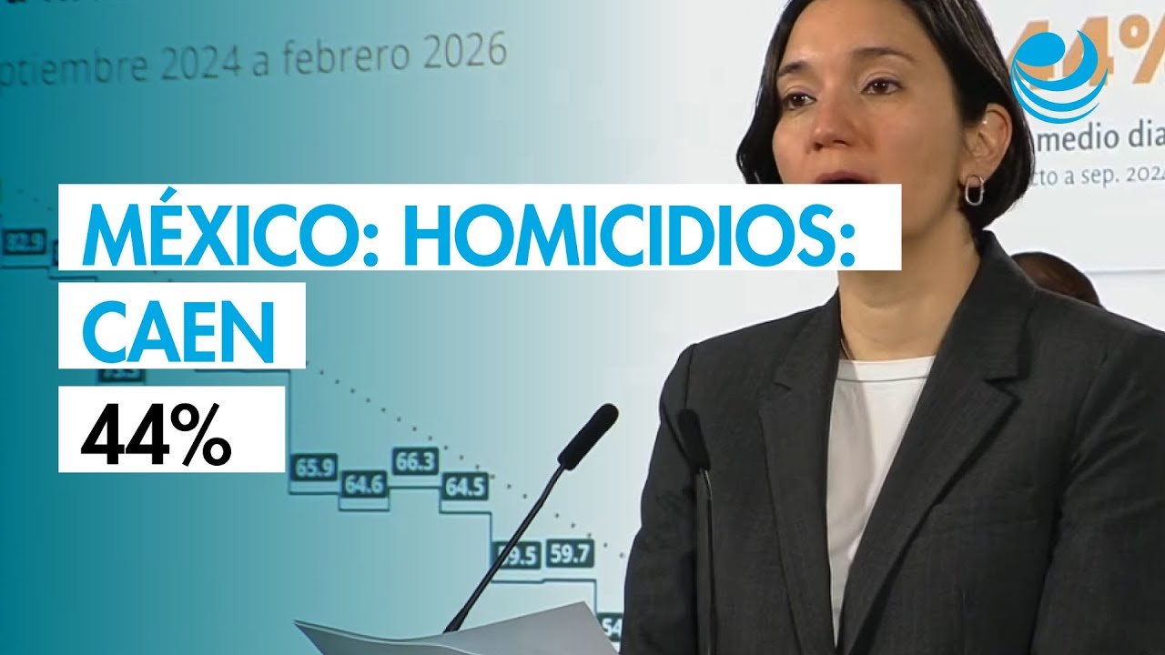 Gobierno destaca reducción del 44% en los homicidios en México