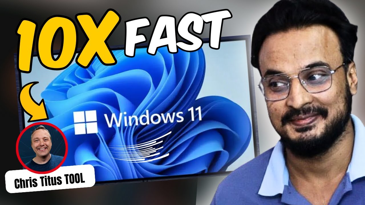 Make Windows 11/10 FASTER  🚀 with Chris Titus TOOL ⚡(FREE)