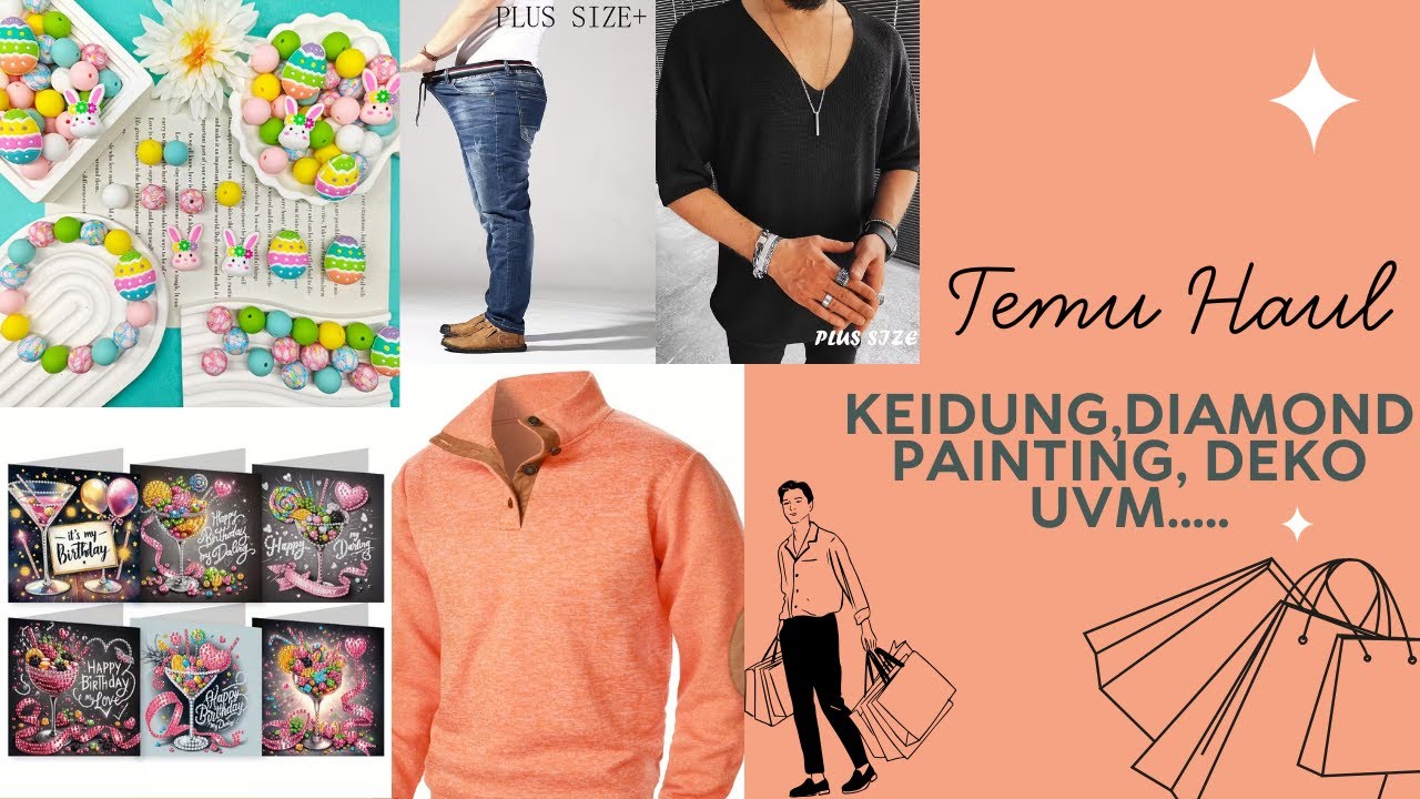 XL Temu Haul  Klamotten,Diamond Painting, Deko uvm