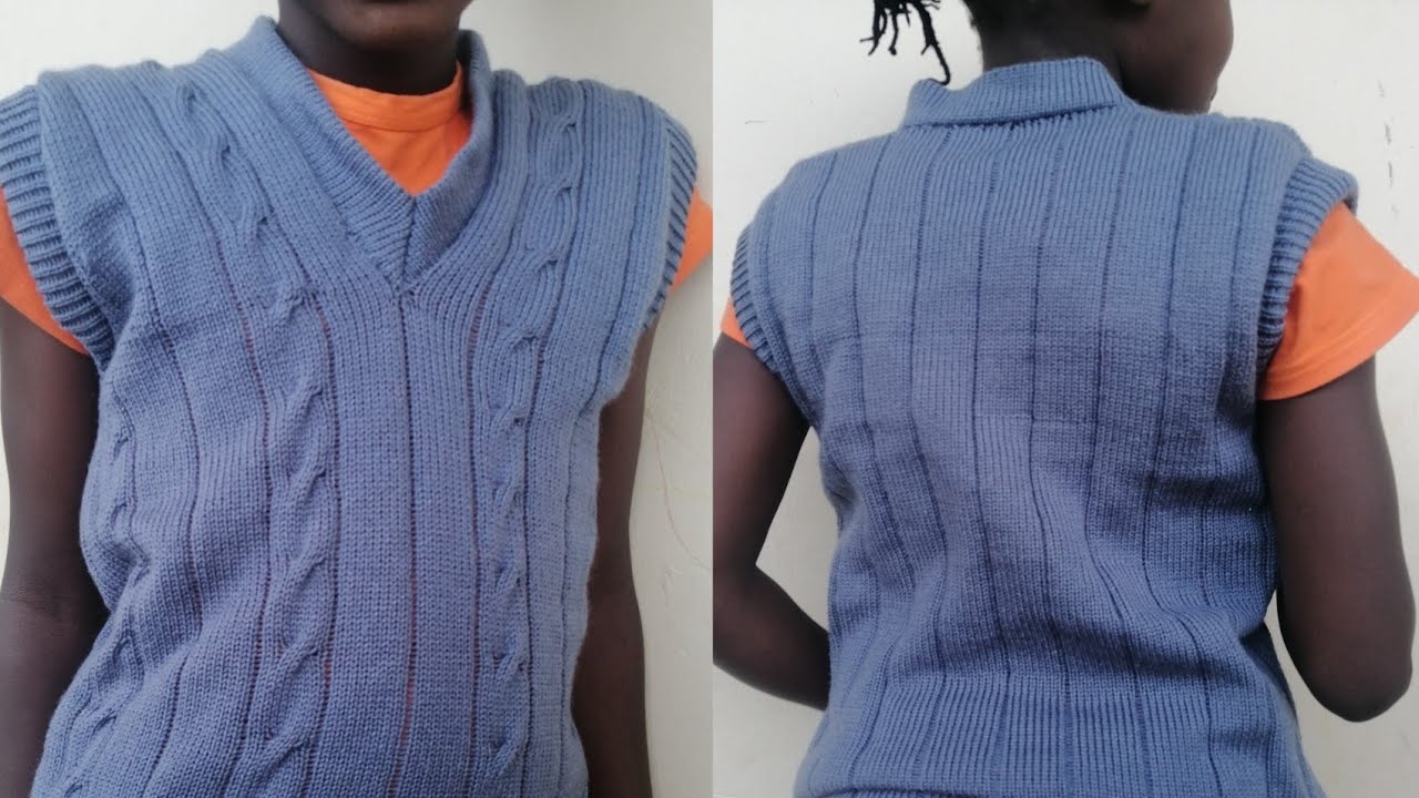 HOW TO MACHINE KNIT A V-NECK SLEEVELESS SWEATER