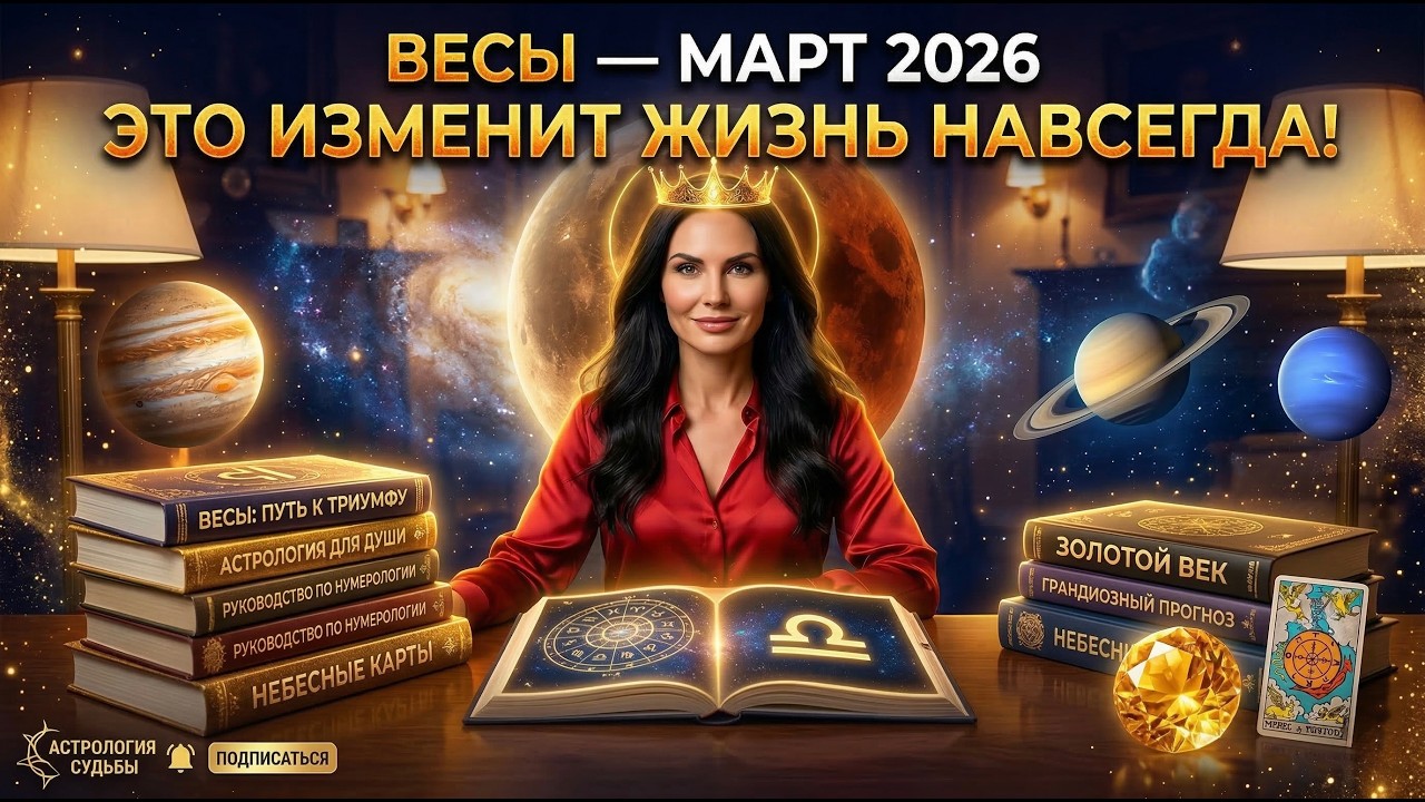 ВЕСЫ — МАРТ 2026: ЭТО ИЗМЕНИТ ВАШУ ЖИЗНЬ НАВСЕГДА! ⚖️ Грандиозный прогноз: Время Вашего триумфа