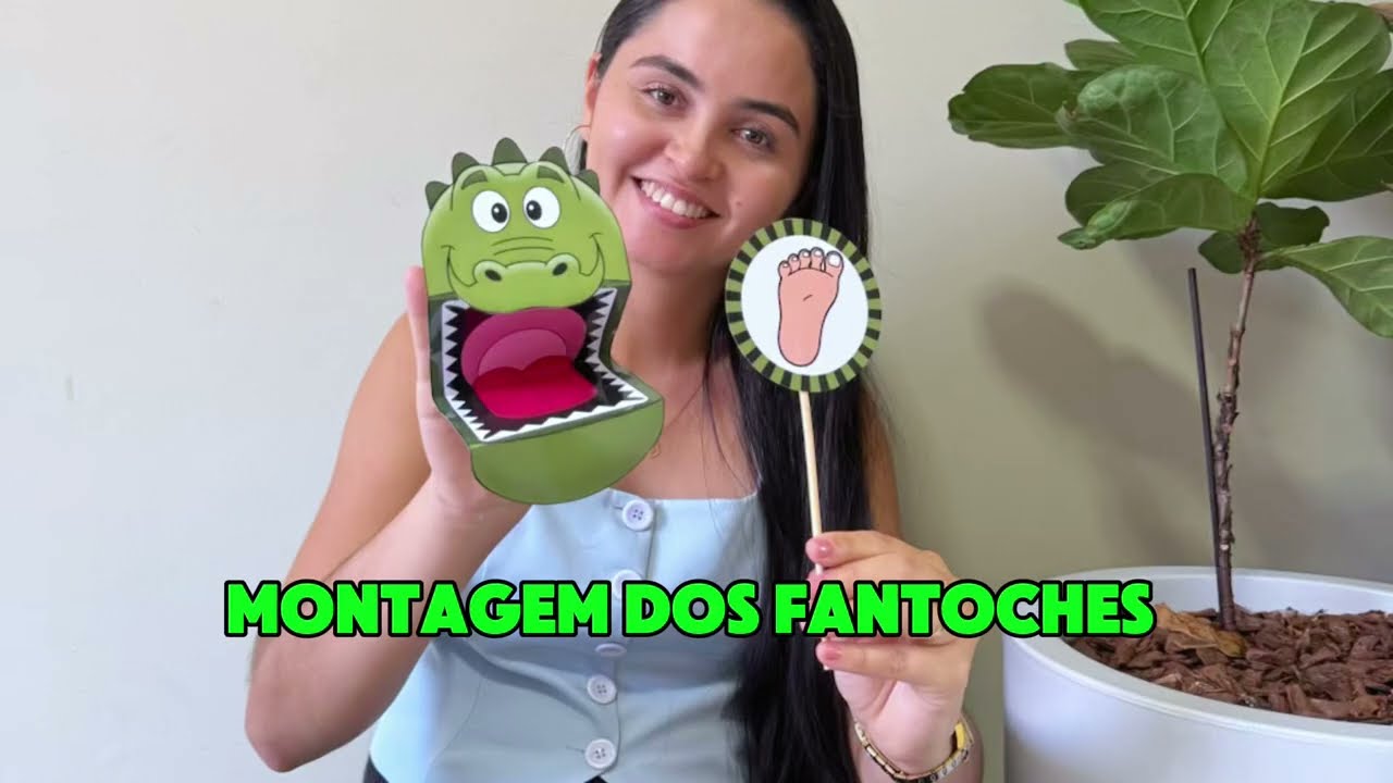 Montagem dos Fantoches da música “A boca do Jacaré” de Danilo Benício Batucadan