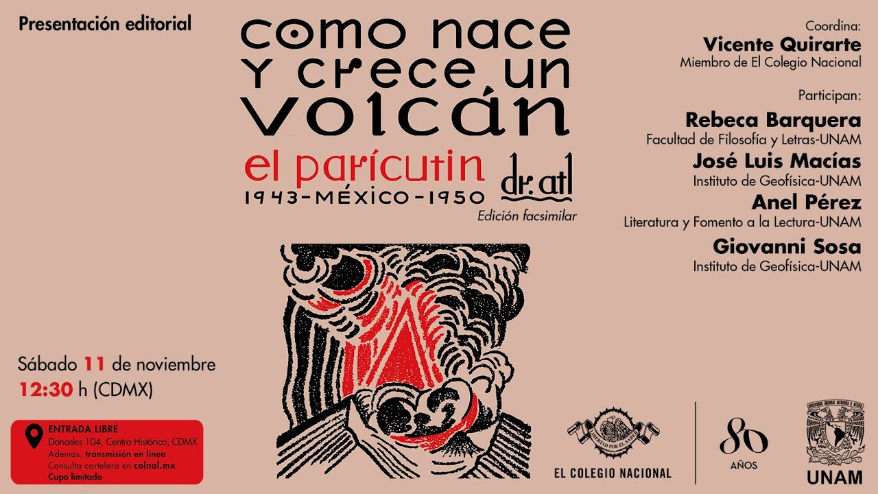 Presentación editorial “Cómo nace y crece un volcán. El Parícutin, de Dr. Atl”