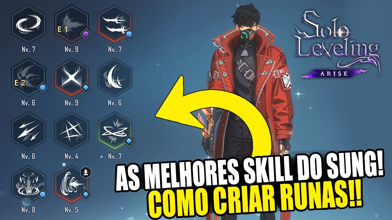 AS MELHORES HABILIDADES DO SUNG - VEJA QUAL SKILL UPAR E COMO FAZER RUNAS NO SOLO LEVELING ARISE
