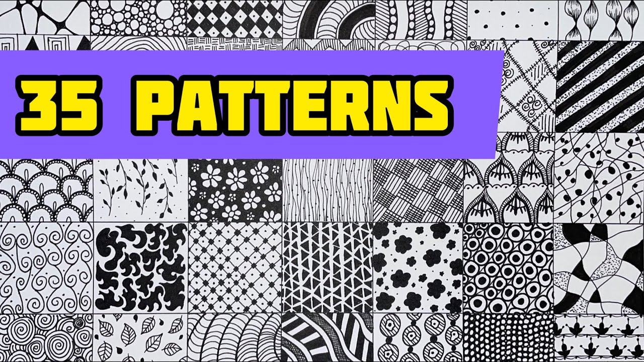 35 patterns ANYONE can do! | Mandala and Zentangle patterns