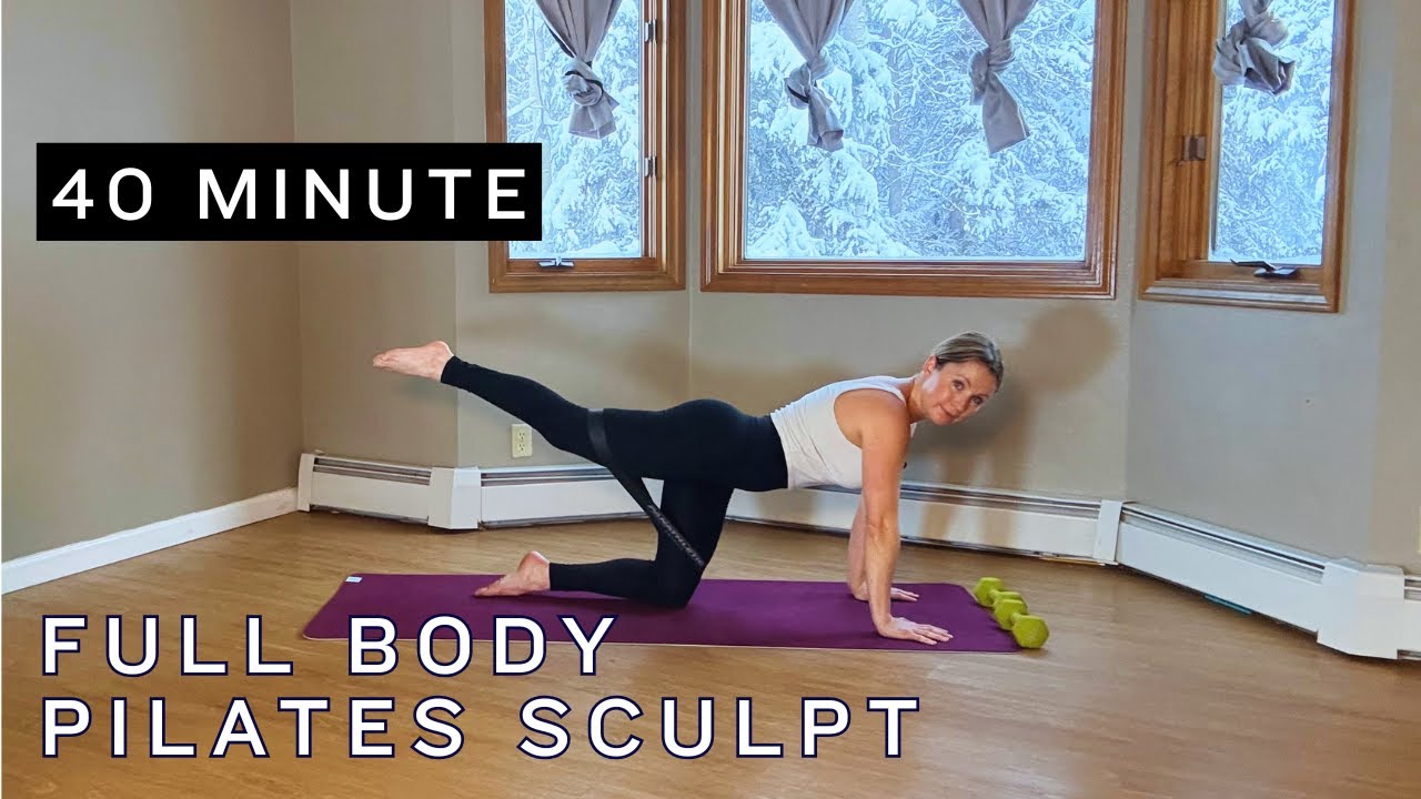 40 MIN FULL BODY PILATES BURN | With Weights & Band (No Repeats!)