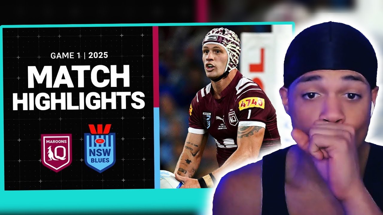 AMERICAN'S FIRST TIME WATCHING STATE OF ORIGIN 2025 Maroons vs Blues Game 1 Match Highlights!!
