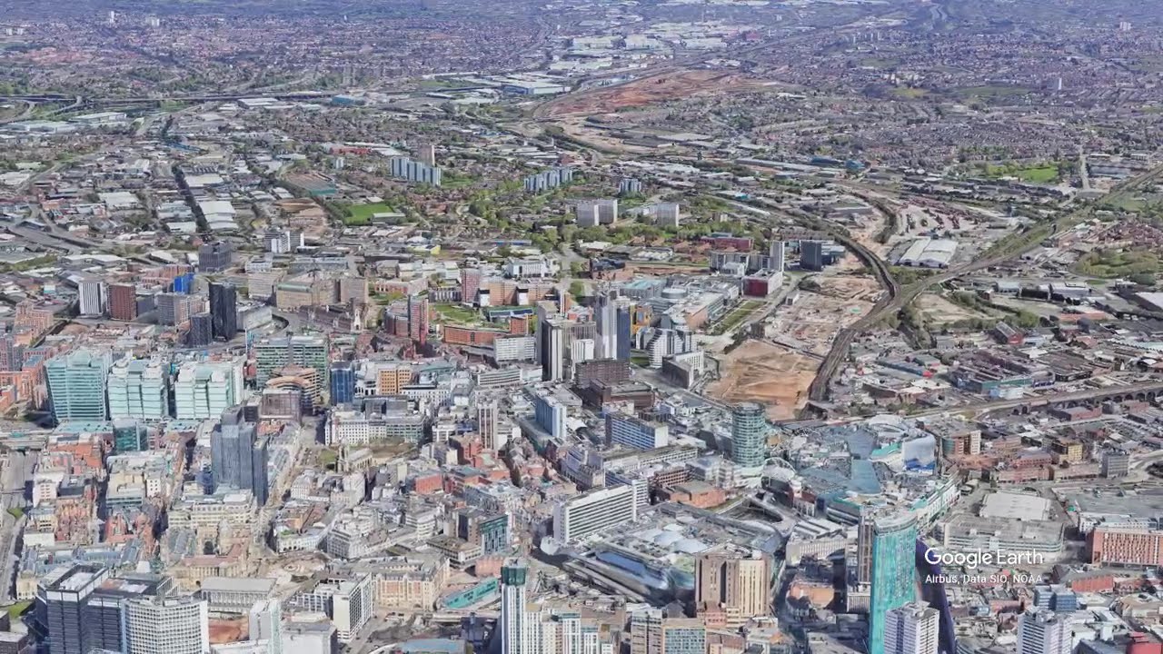 Birmingham Aerial View 3D  Stunning 4K Drone Tour of the UK’s Second City