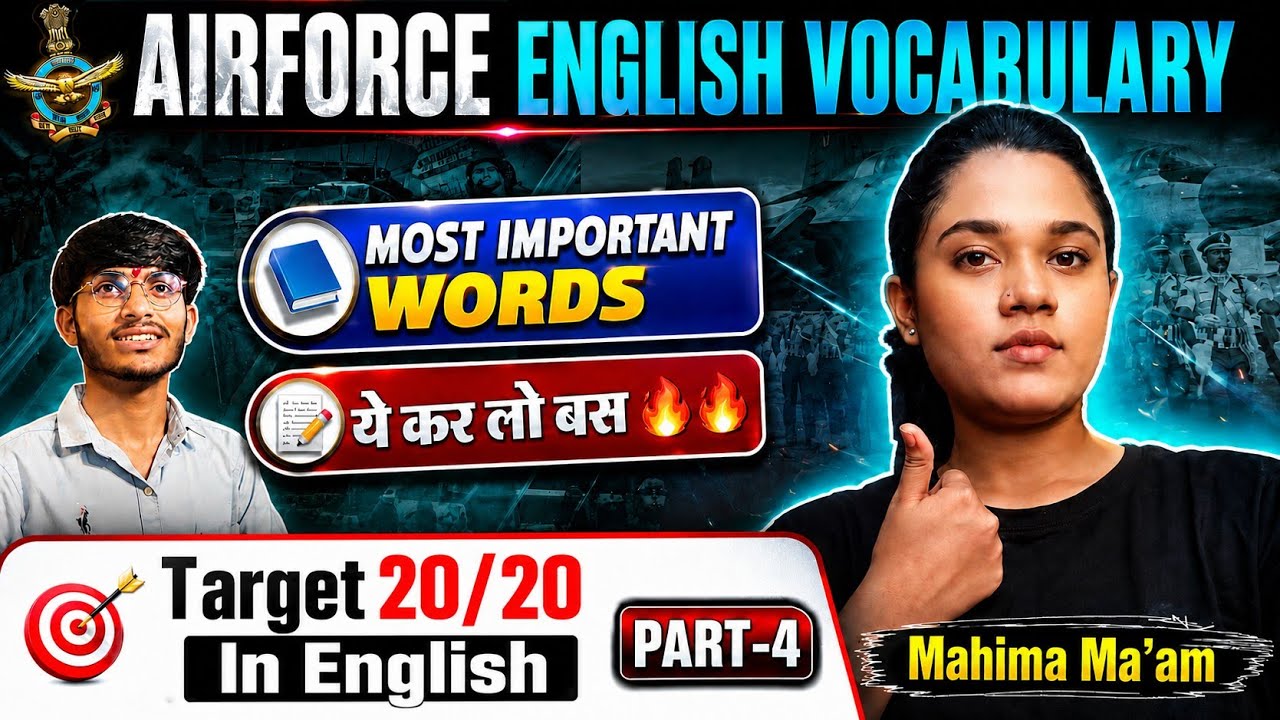 🎯AIRFORCE 02/2027 English Vocabulary | Most Repeated Synonyms and Antonyms 💯💯