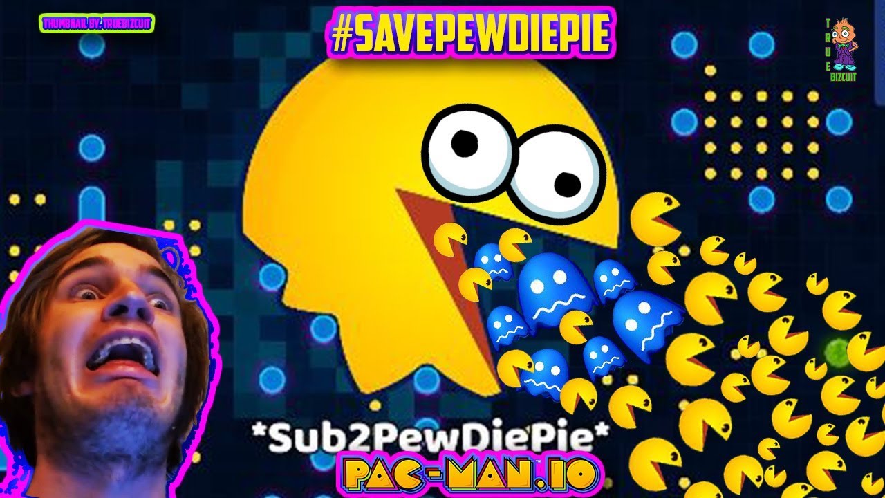 PACMAN.IO [PLAYING AS PEWDIEPIE] PEWDIEPIE VS T SERIES?! | NEW IO GAME - FUNNY MOMENTS EDITS NEW