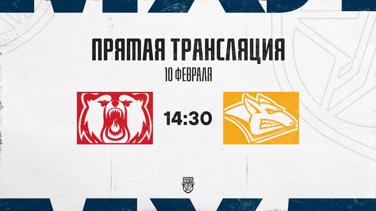 10.02.2026. «Кузнецкие Медведи» – «Стальные Лисы» | (OLIMPBET МХЛ 25/26) – Прямая трансляция