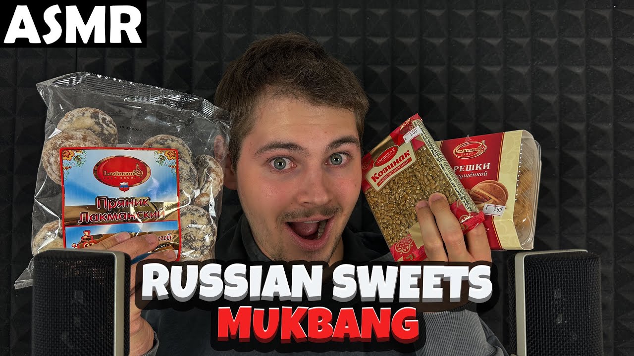 ASMR - RUSSISCHE SÜßÍGKEITEN TESTEN [MUKBANG] (GERMAN) | ASMR Tony