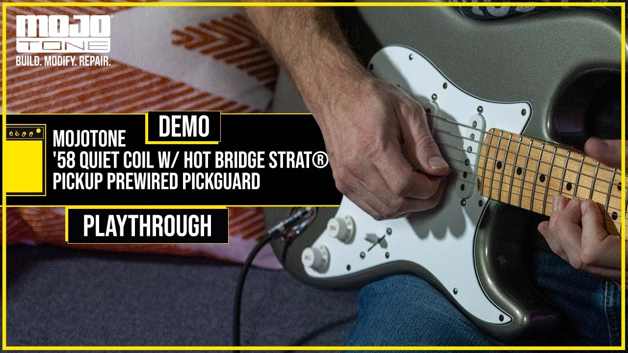 MOJOTONE '58 QUIET COIL STRAT W/ HOT BRIDGE PREWIRED PICKGUARD - DEMO