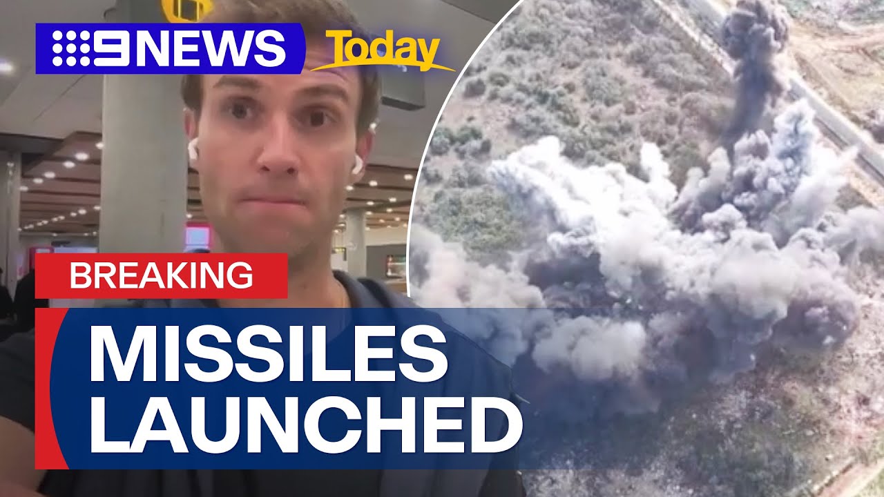 Iran launches missile attack against Israel | 9 News Australia