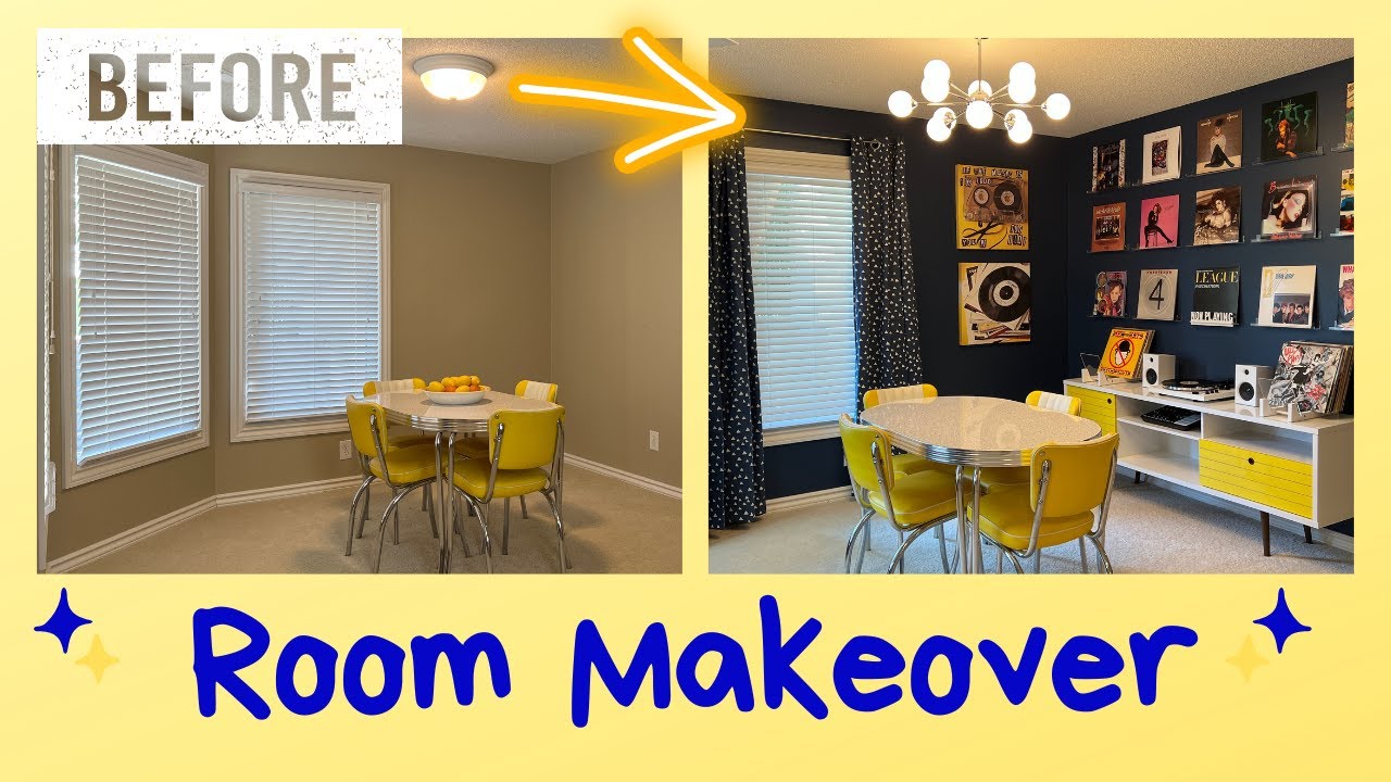 80s Inspired Listening Lounge 🎶 One Room Challenge