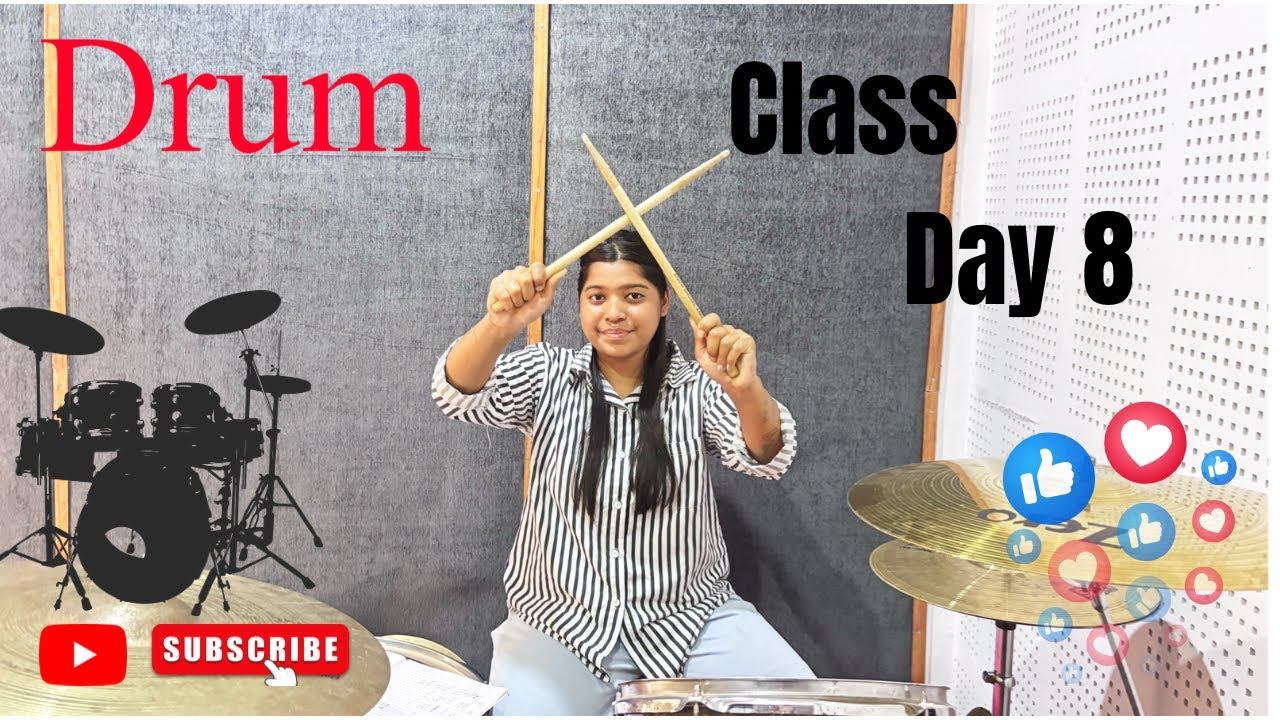 Day 8 Drum class #vlog #music #drummer 