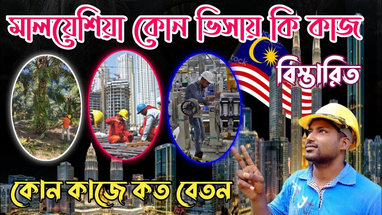 মালয়েশিয়ায় কোন কাজে কত বেতন | কোন ভিসায় কি কাজ | Vlog With Ami Village Man