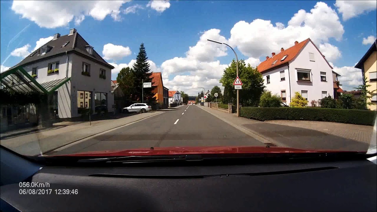 Ortsdurchfahrt im Maintal/MIL: W&ouml;rth a. Main (SO rein, NW raus)