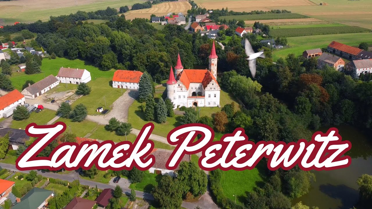 Zamek Peterwitz w Stoszowicach okiem dji mini 2 cinematic relaxing travel drone footage.