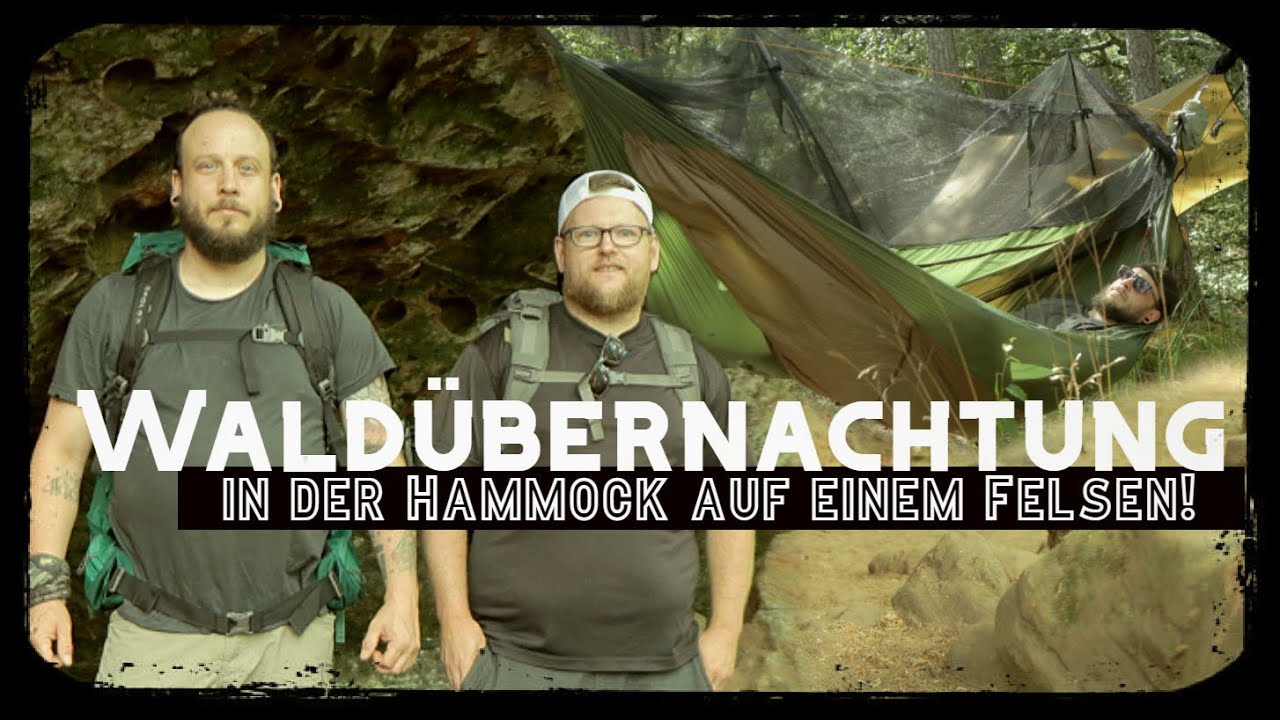 Waldübernachtung in der Hängematte auf einem Felsen! ⛰@OutdoorBuddy Amazonas Topquilt & Windschutz