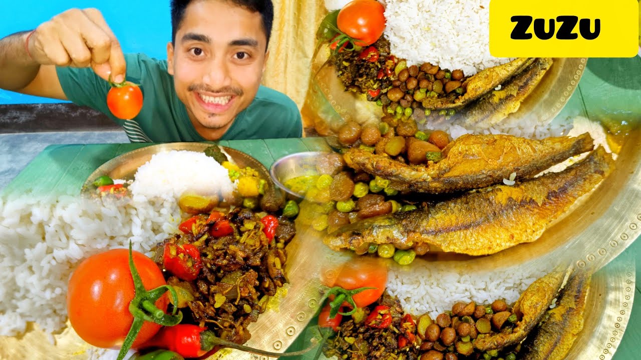 Mukbang:🥰Fish fry 🐠and local Rice☘️||@BikashRay-b7p #mukbang #facebook #viralvideo #nagafood #reels 