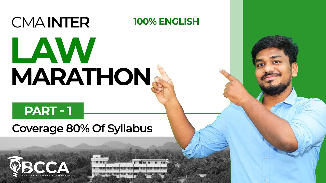 CMA INTER | LAW MARATHON PART-1 | BY VIGNAN DEEPAK SIR | JUNE & DEC 2025 | 80% COVERAGE.