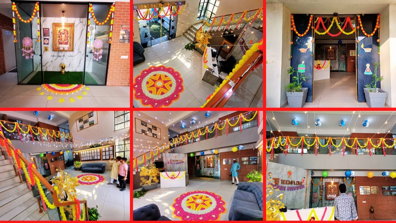 Diwali Decoration At Office (Techflow Enterprises) - Office Diwali Decoration Ideas - het d&eacute;cor