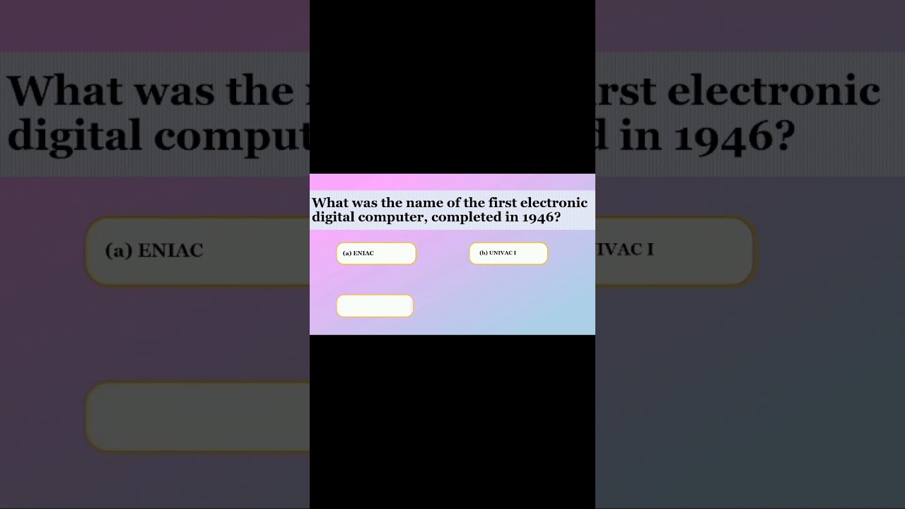 Which Was the First Electronic Digital Computer?#computermcqs#csmcqs#computersciencemcqs#csquiz