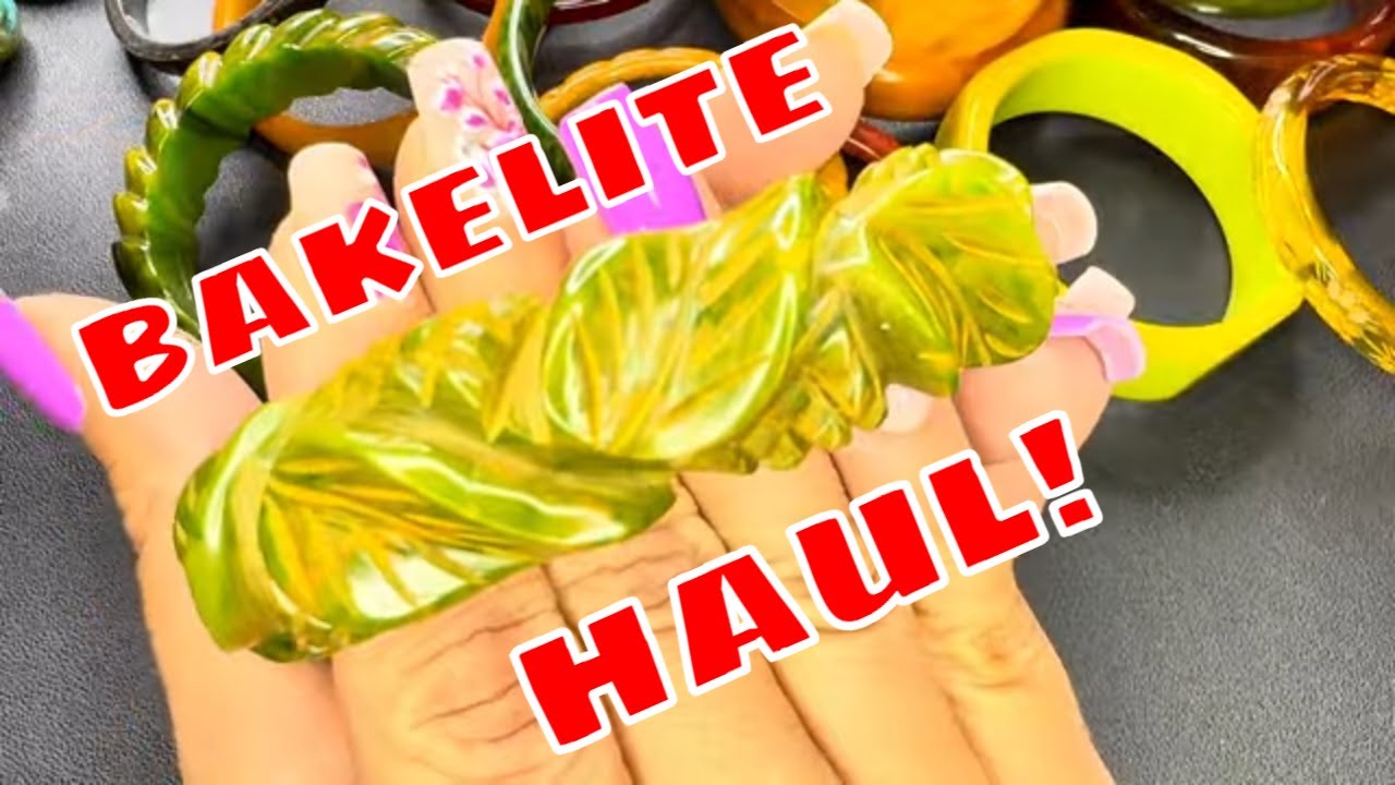 I Bought An ENTIRE Bakelite Jewelry (AND MORE) Collection!  This Is Just A Taste Of It!