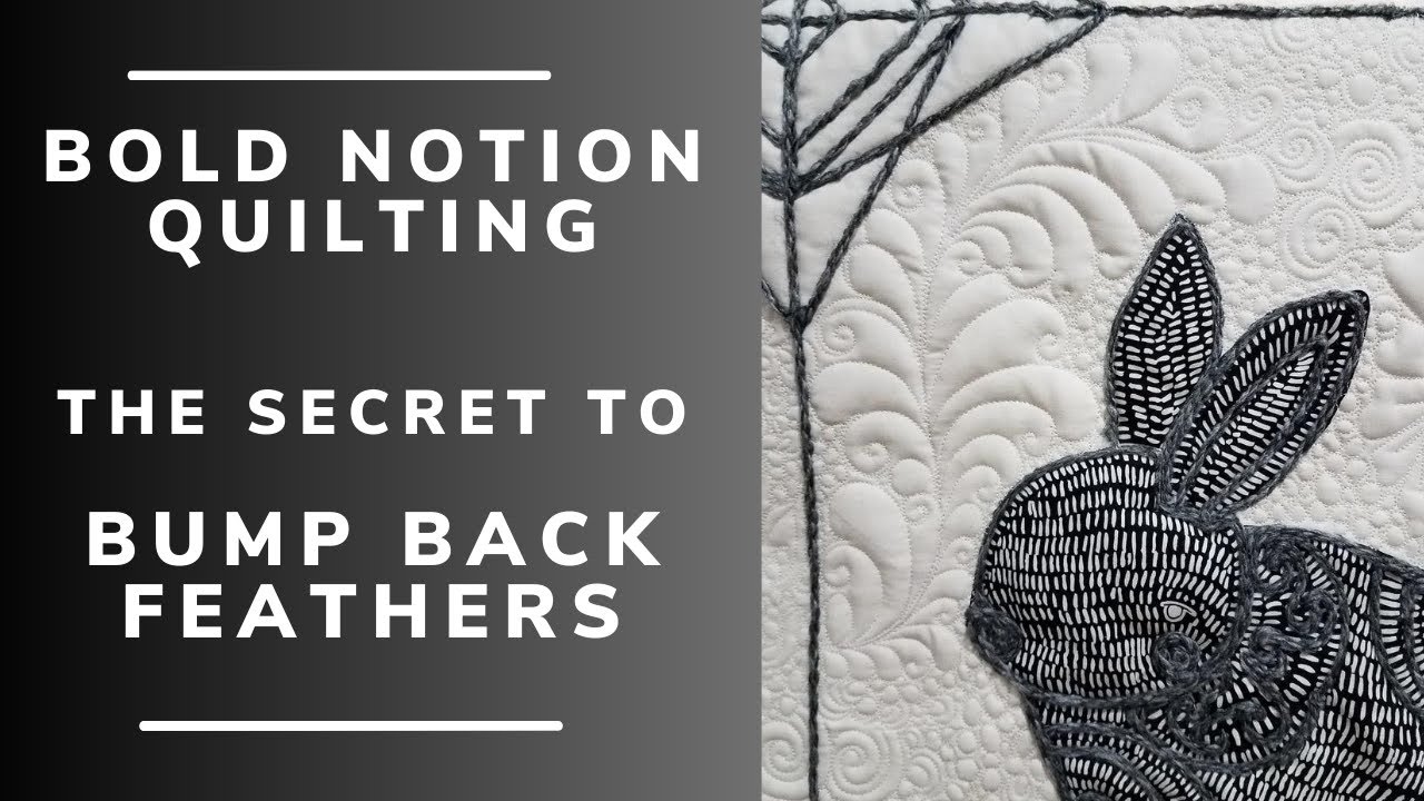 Feathers Bump Back stitching path