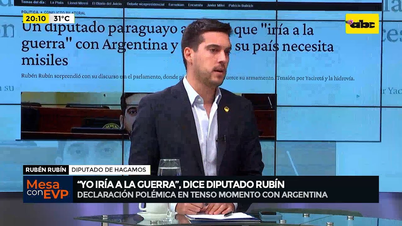 Declaraci&oacute;n pol&eacute;mica en el Congreso: &lsquo;&rsquo;Yo ir&iacute;a a la guerra&rsquo;', dijo el diputado Rub&eacute;n Rub&iacute;n