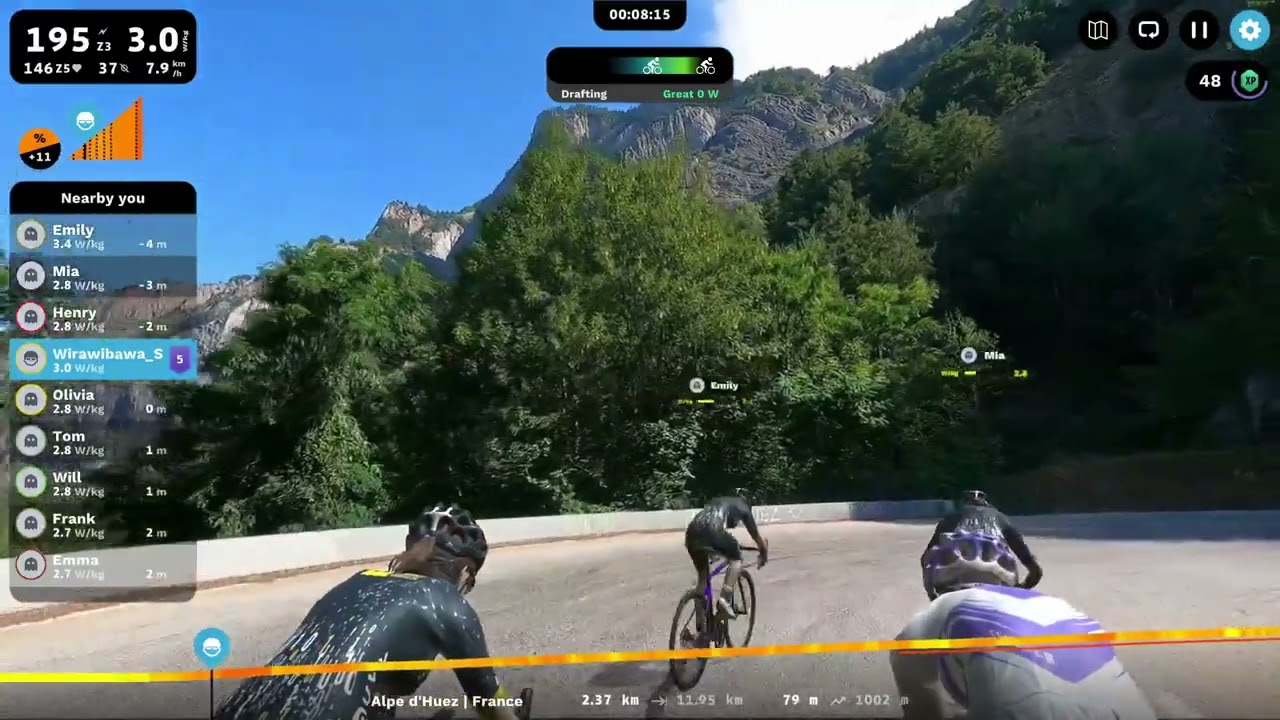 Rouvy Alpe d'Huez France Testing