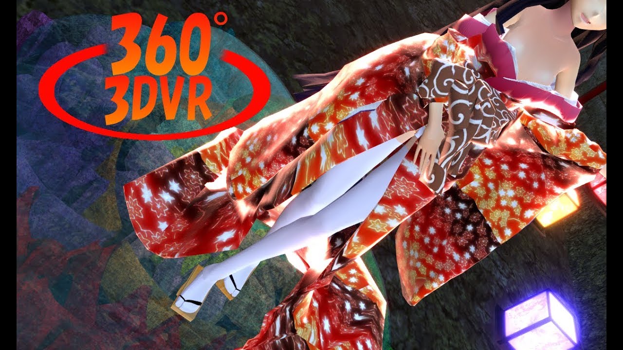 [360 VR 3D MMD]花魁風の日本鬼子が目の前で極楽浄土(三味線ver)／GARNiDELiA