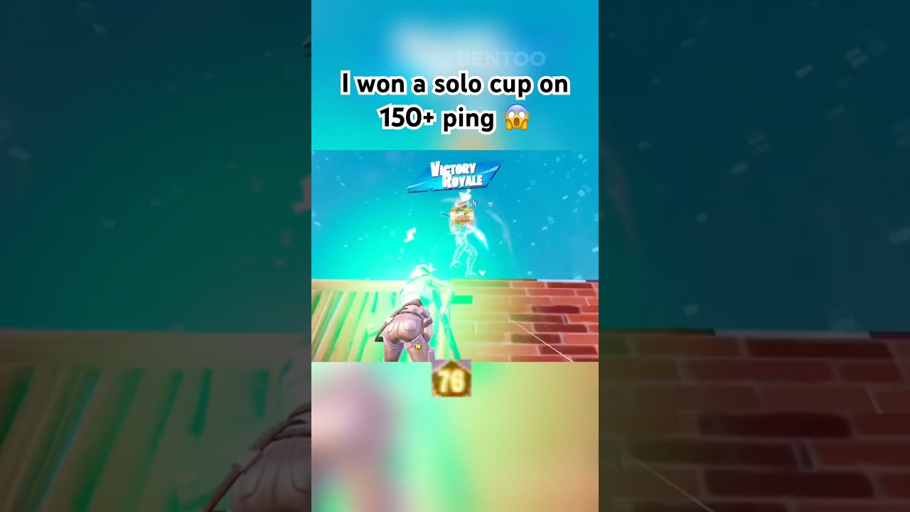 I won a solo cup on 150+ ping 😱