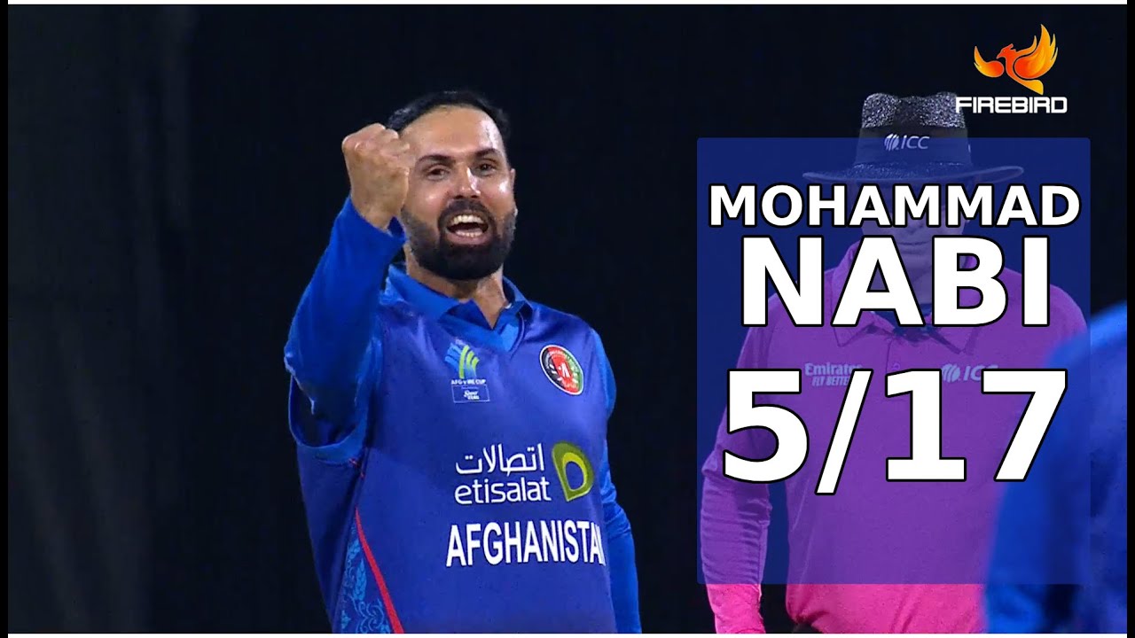 Mohammad Nabi 5 for 17 | AFG v IRE 3rd ODI Wickets Highlight 2024 | @FireBirdUniverse