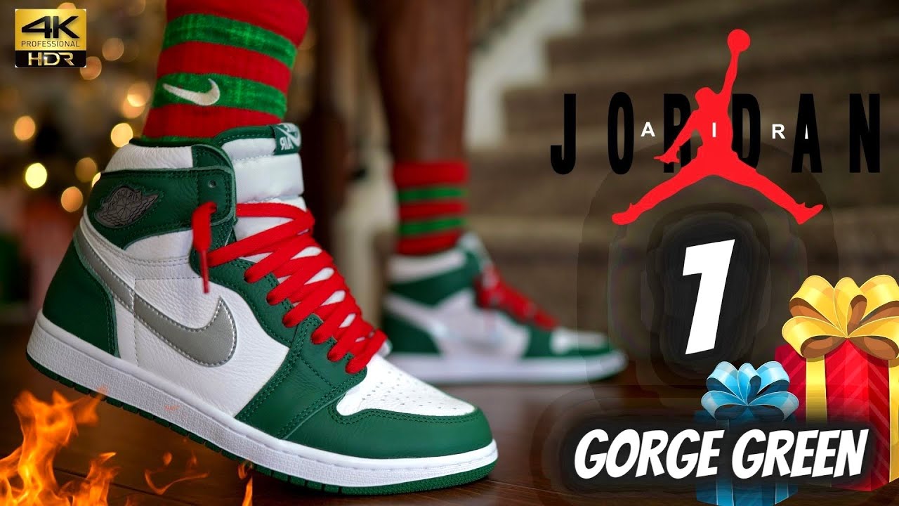 JORDAN 1 GORGE GREEN ПОДРОБНЫЙ ОБЗОР И СМЫВЫ НА НОГАХ СО ШНУРОВКОЙ!!