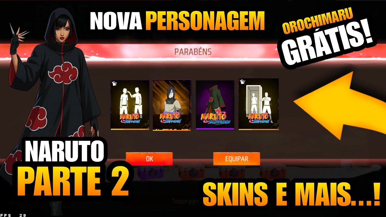 VAZOU TUDO 2º CAPITULO NARUTO! OROCHIMARU GRÁTIS, NOVA PERSONAGEM VIOLET, JUTSOS NO JOGO E MAIS FF!
