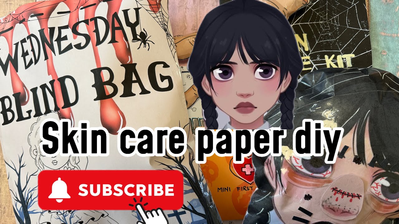 WEDNESDAY BLIND BAG 🎃ASMR🎃 SKIN CARE ✨Paper squishy ✨paper blind bag✨unboxing
