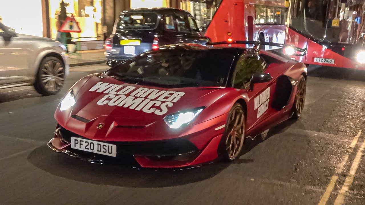 SUPERCARS in LONDON 2021 -44- ( Chiron, 918 Spyder, Lagonda Taraf, 2xSVJ Roadster, AMG GTR, 812SF..)