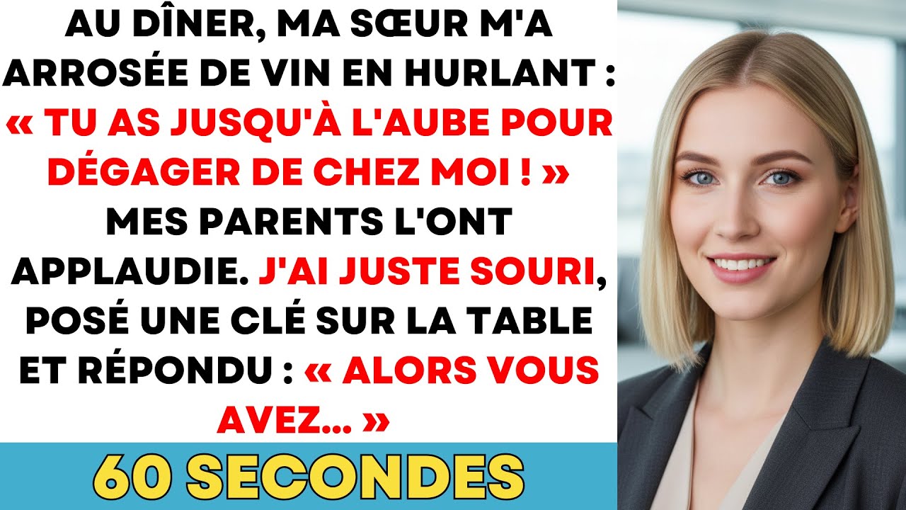 Ma Sœur M'a Inondée De Vin Et A Dit : « Tu As Jusqu'à L'aube Pour Quitter Ma Maison », Et Alors....