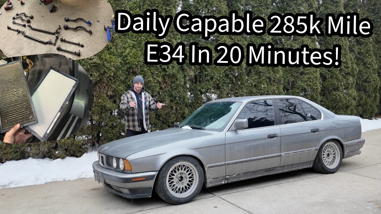 Превращение BMW E34 525i с пробегом 285 000 миль в надежный автомобиль для ежедневных поездок зимой.