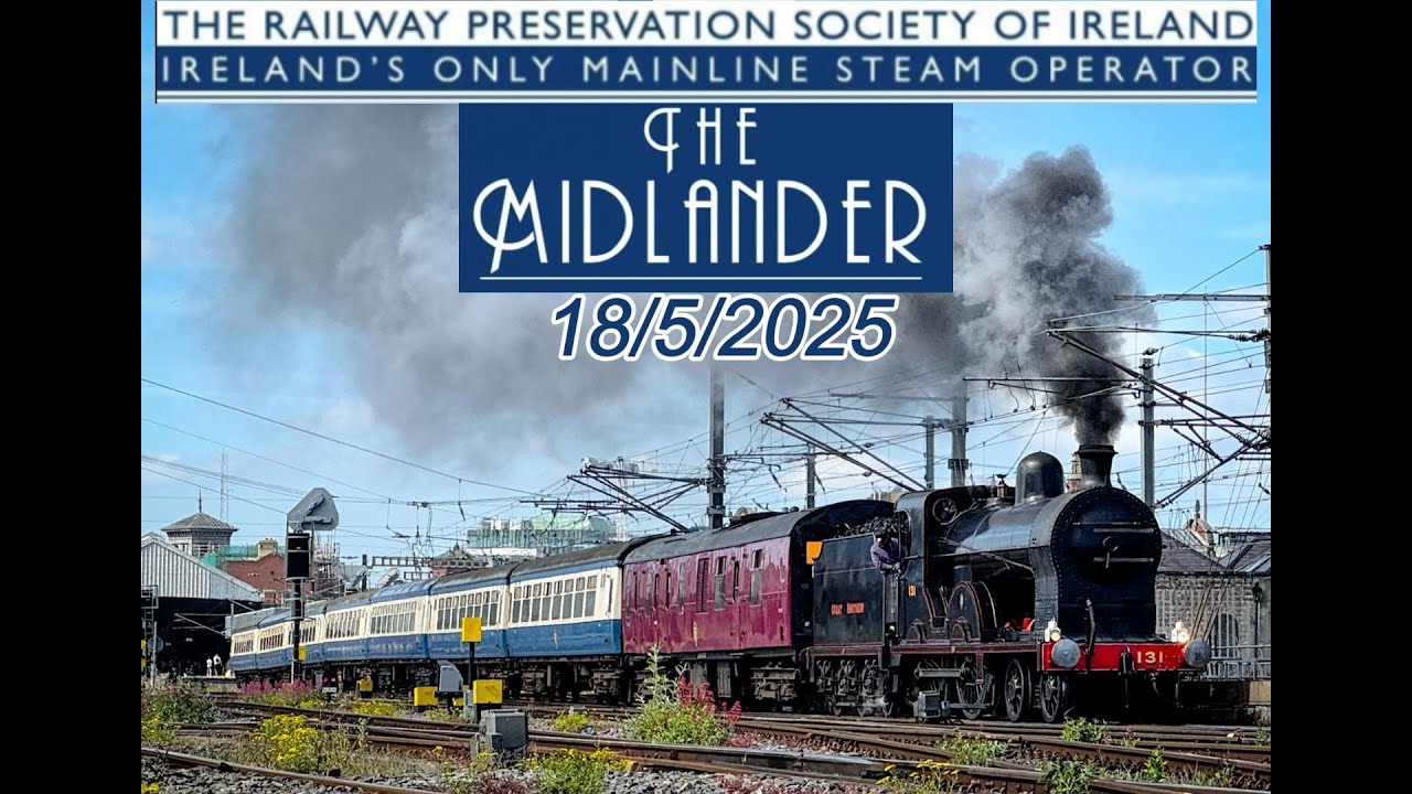 RPSI GNRI 131 on 'The Midlander' Connolly to Maynooth 18/5/2025