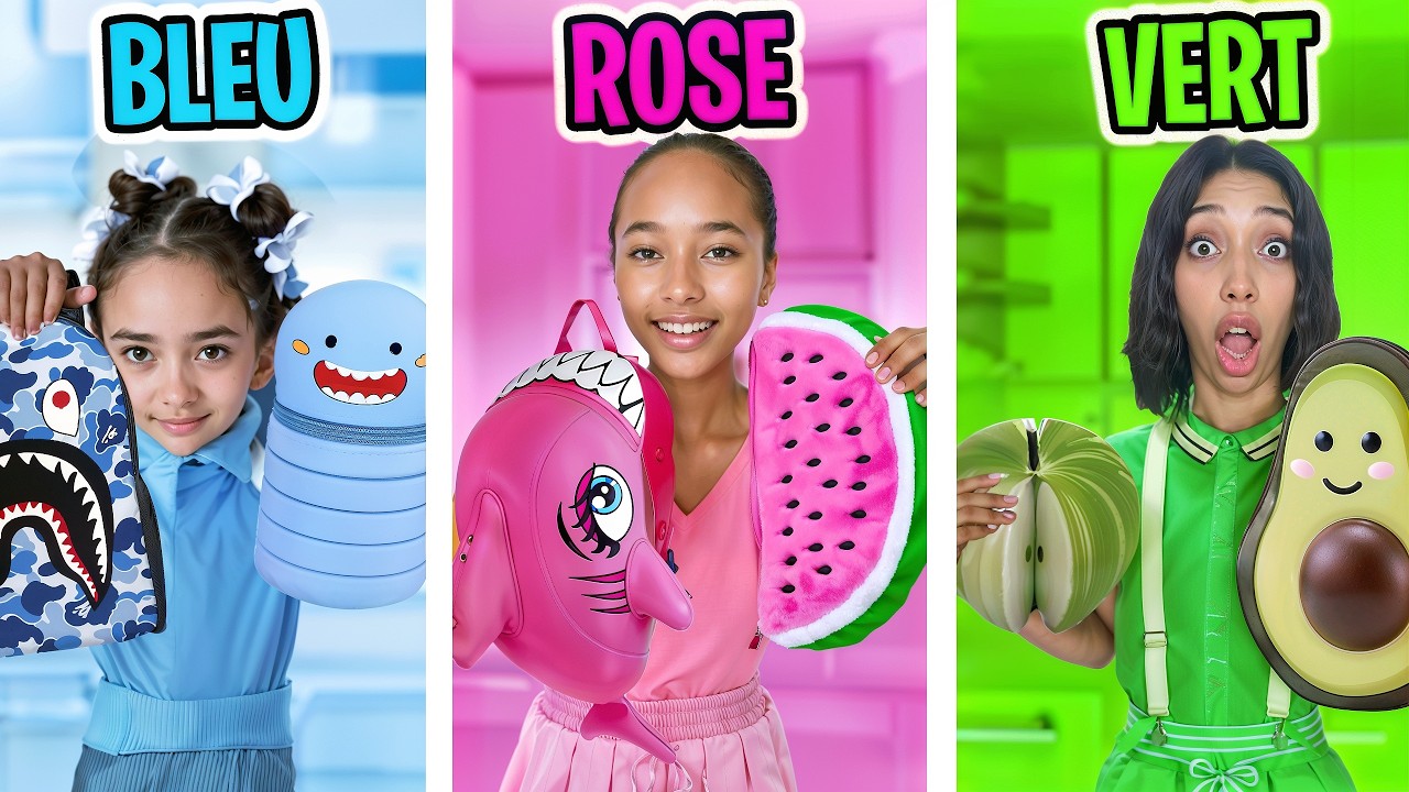BLEU VS VERT VS ROSE Chasse aux FOURNITURES SCOLAIRES 2024 - Rentr&eacute;e Scolaire Back to school