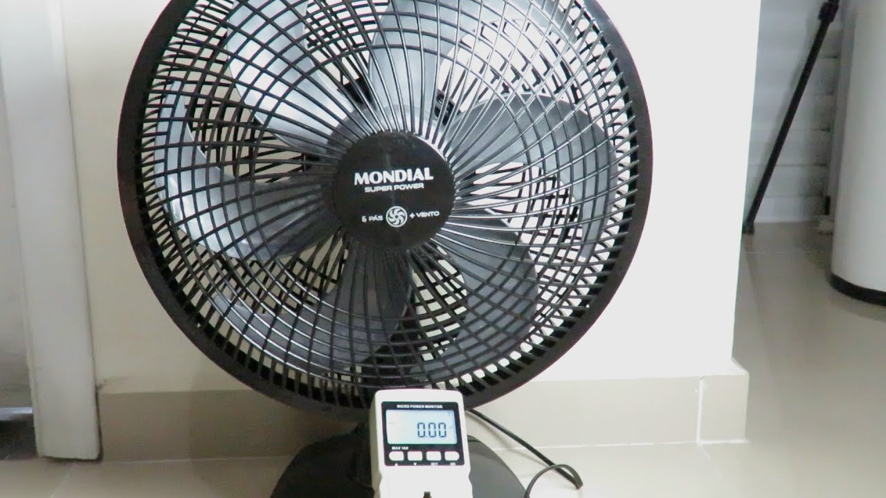 Teste Consumo Ventilador 30cm Mondial 60W - VSP-30-B