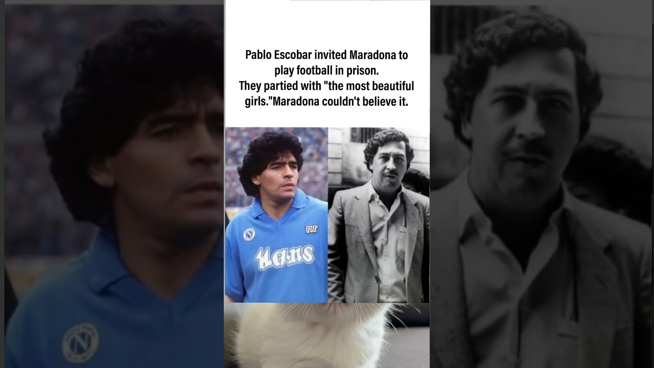 Maradona played football with Pablo Escobar in prison and partied after. 😳⚽